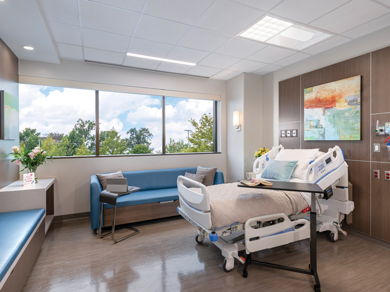 MDB, MX4R, and 4DR lighting patient room.