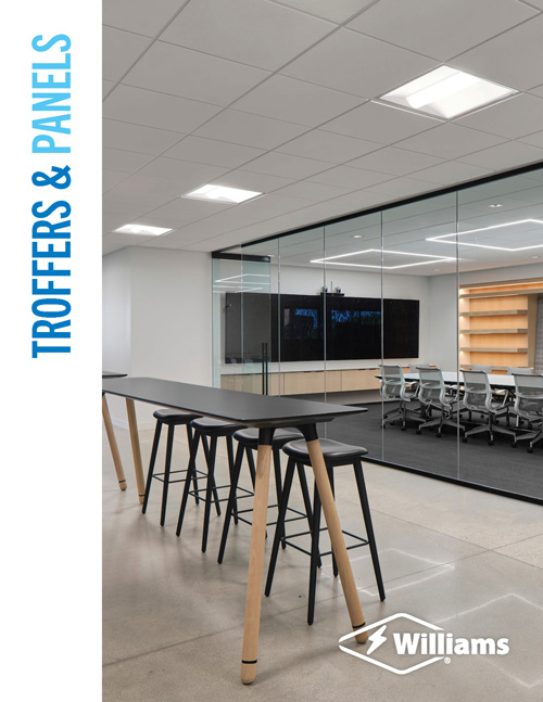 Troffers & Panels Brochure From budget-friendly commercial troffers to feature-rich, specification grade luminaires, the Williams recessed LED line offers a solution to fit your needs while enhancing the architecture of any space.