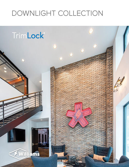 Downlight Collection The LED downlight collection from Williams provides sleek and modern architectural lighting in 2, 4, 6 and 8 inch apertures available in round and square styles.